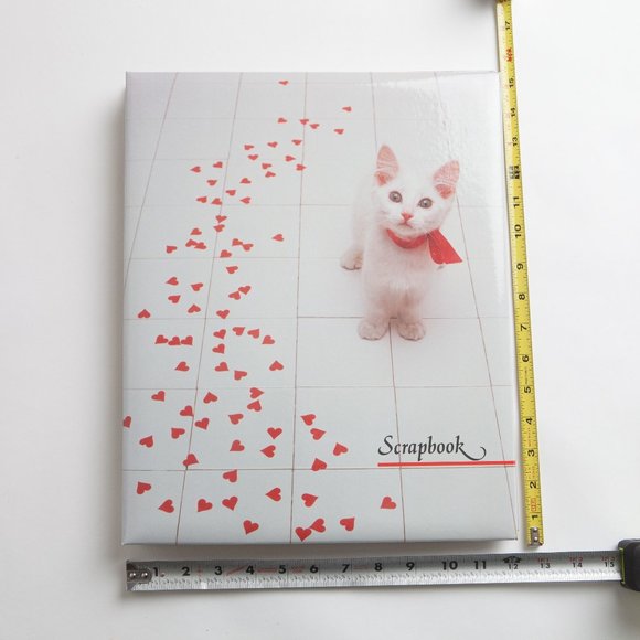 Vintage 80s Webmark Scrapbook Album Cat Kitten Hearts Autumn Rose by Webway USA - Picture 2 of 15